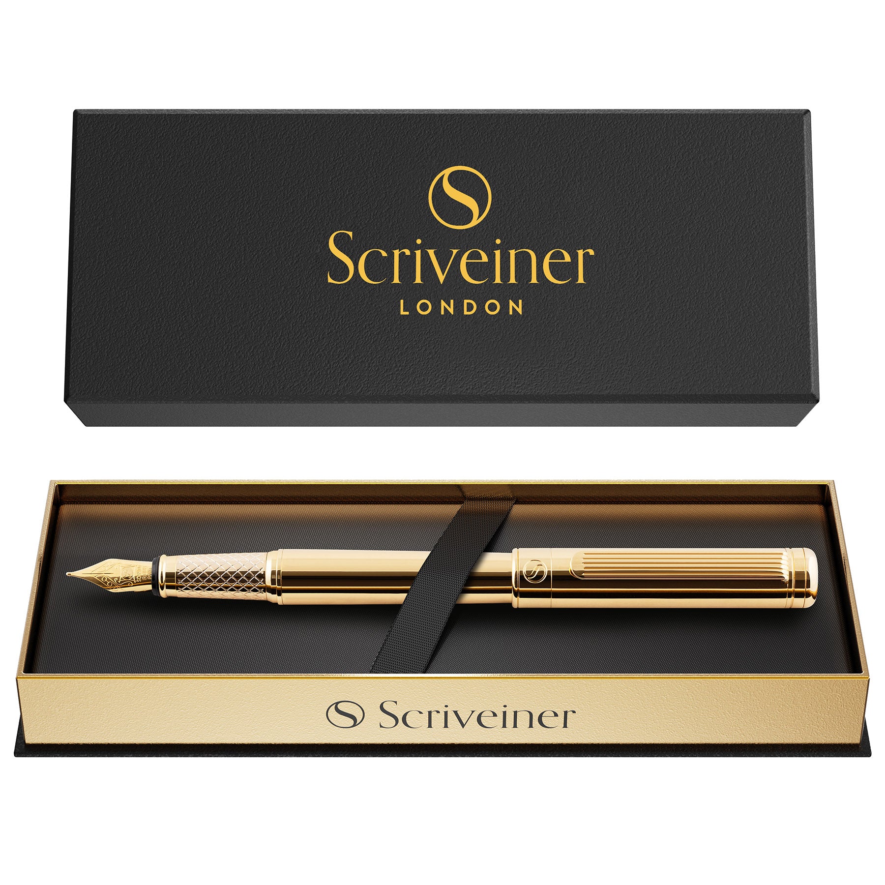 Scriveiner Classic Gold Fountain Pen - Fine Nib