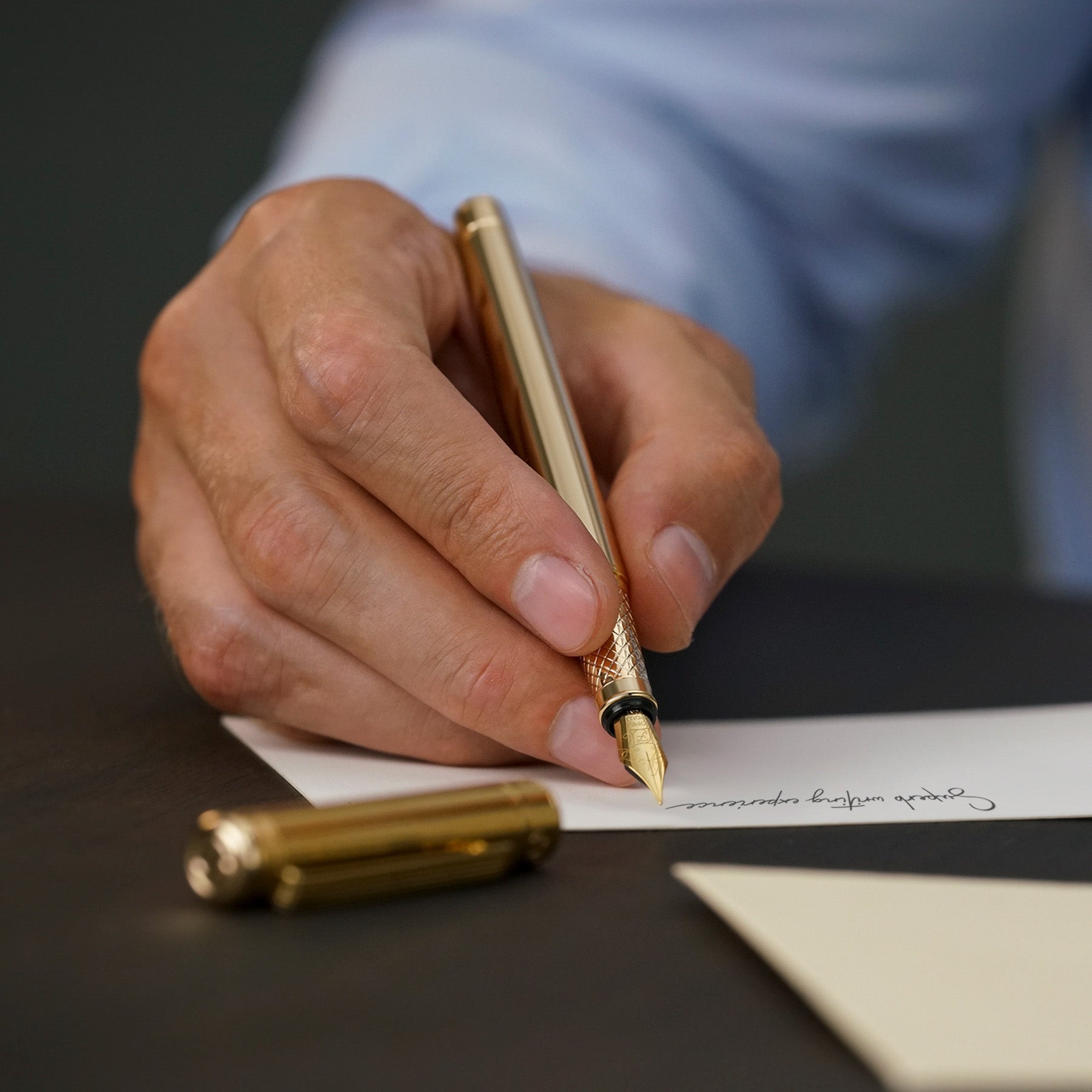 Scriveiner Classic Gold Fountain Pen - Fine Nib