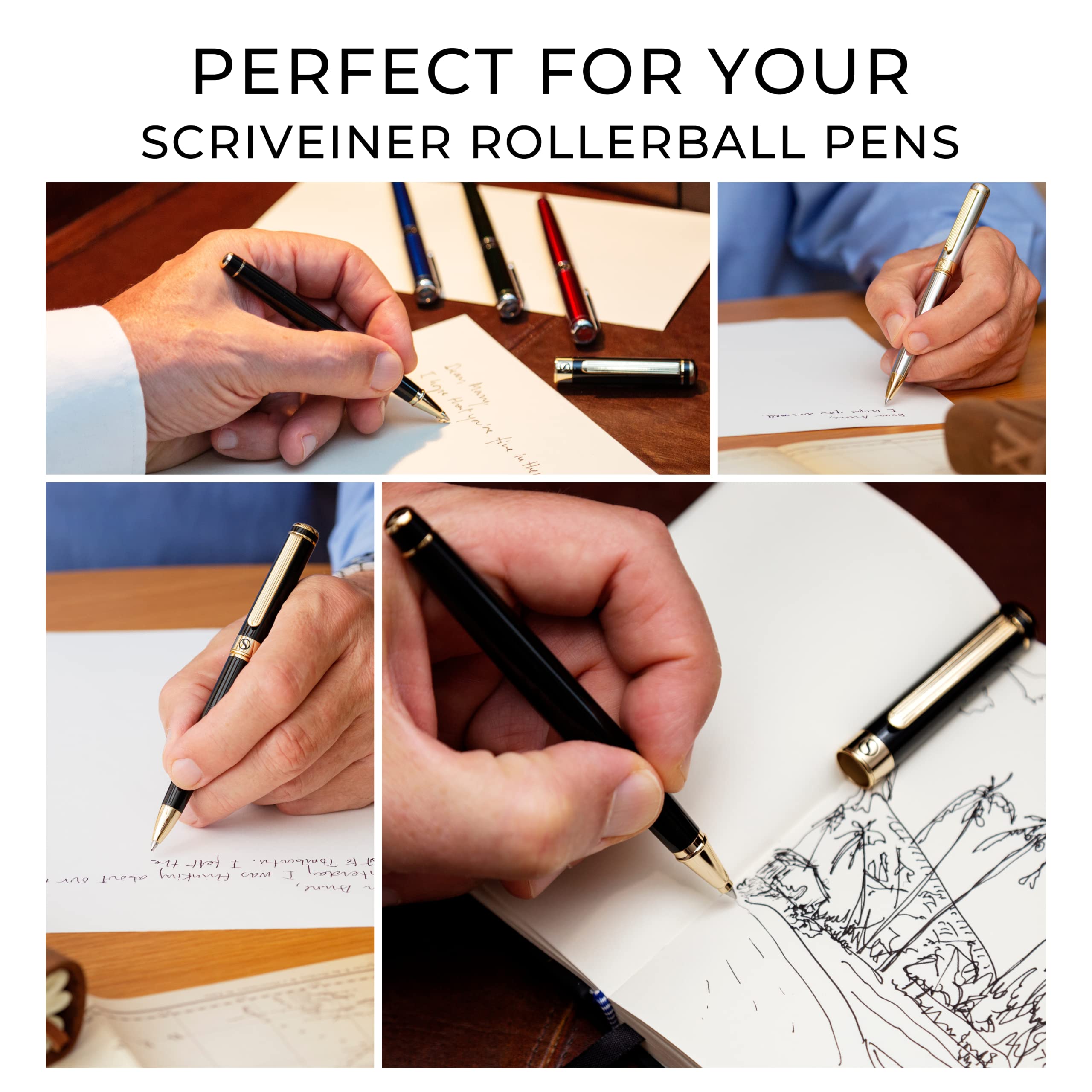 Scriveiner Blue Rollerball Refill - Fine Nib