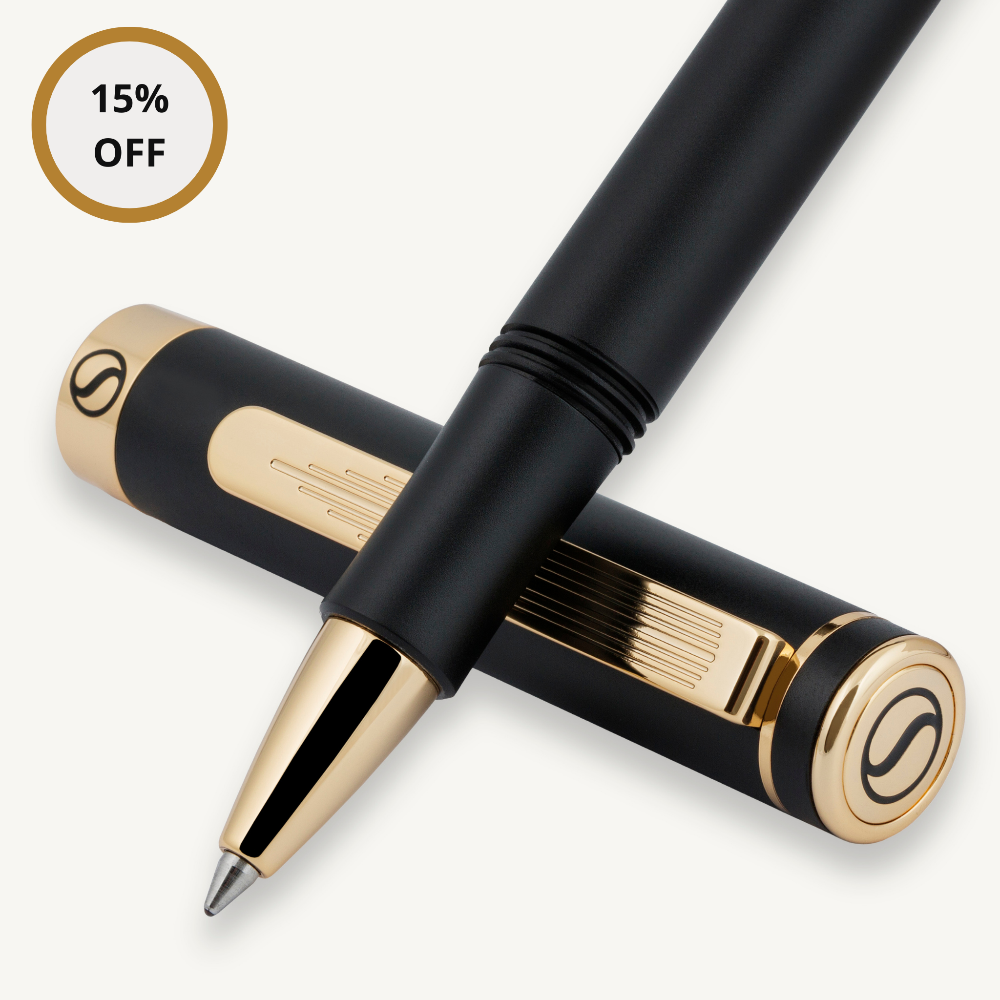 EDC Black Gold Rollerball Pen