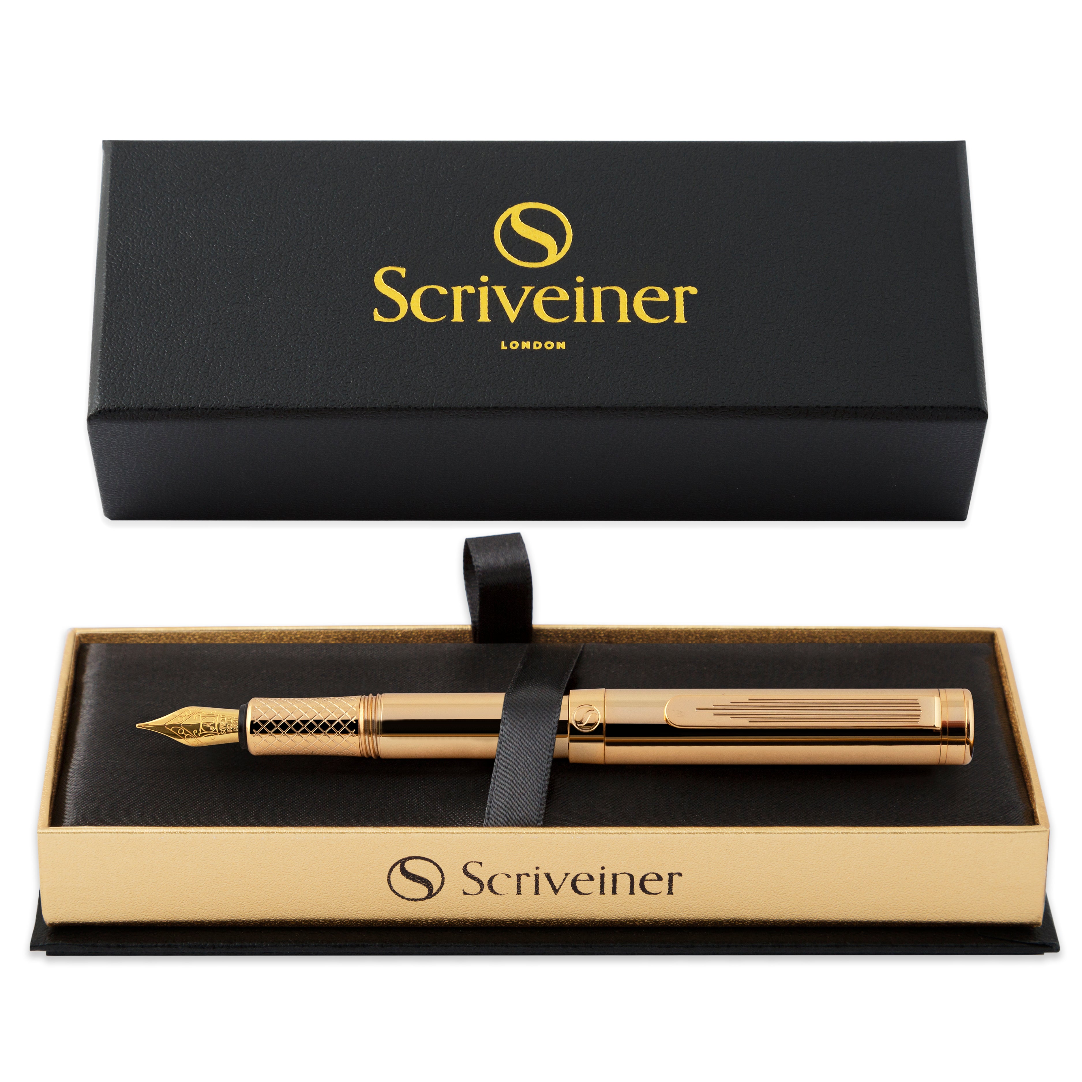 Scriveiner EDC Gold Fountain Pen - Fine Nib