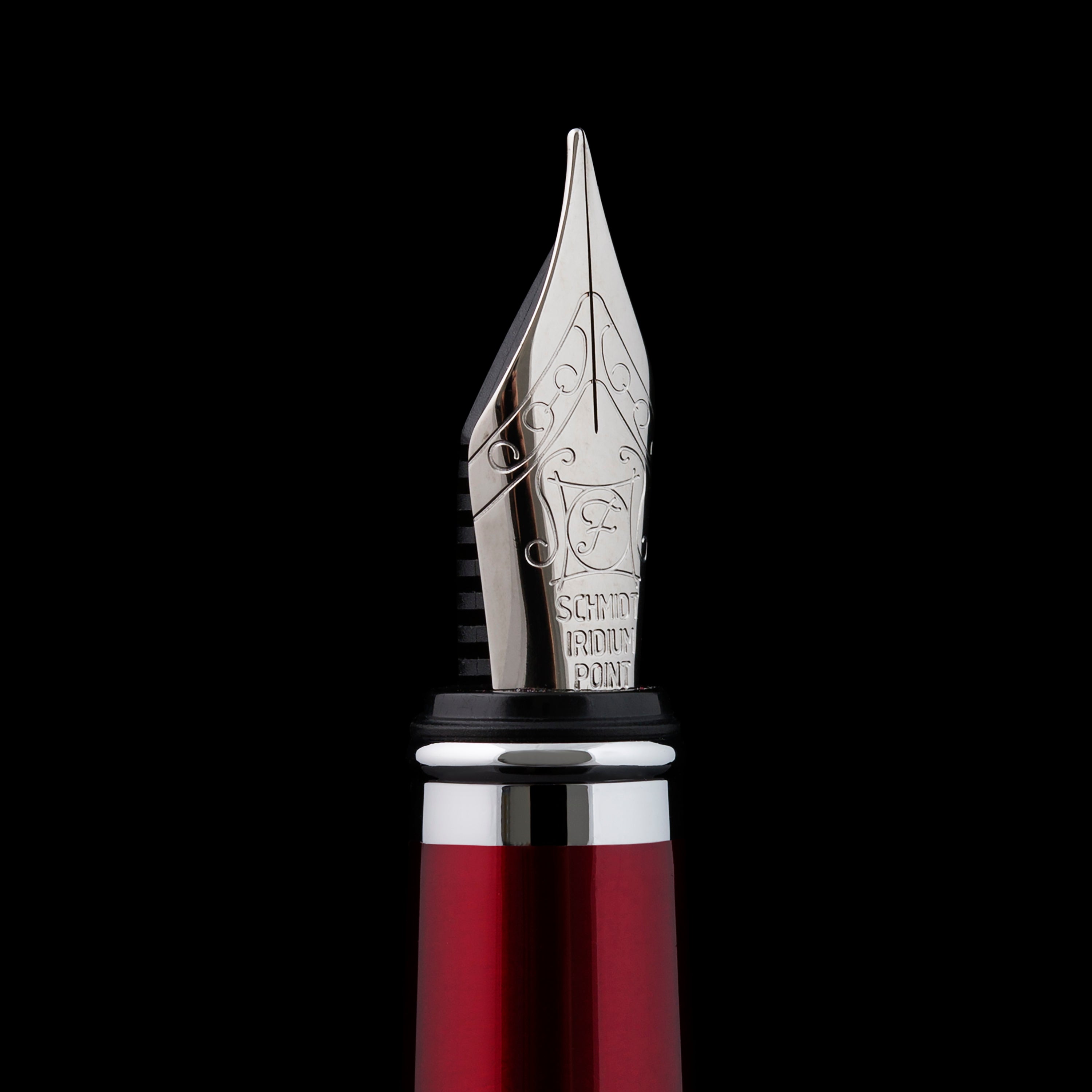 Classic Crimson Red Fountain Pen - Fine Nib