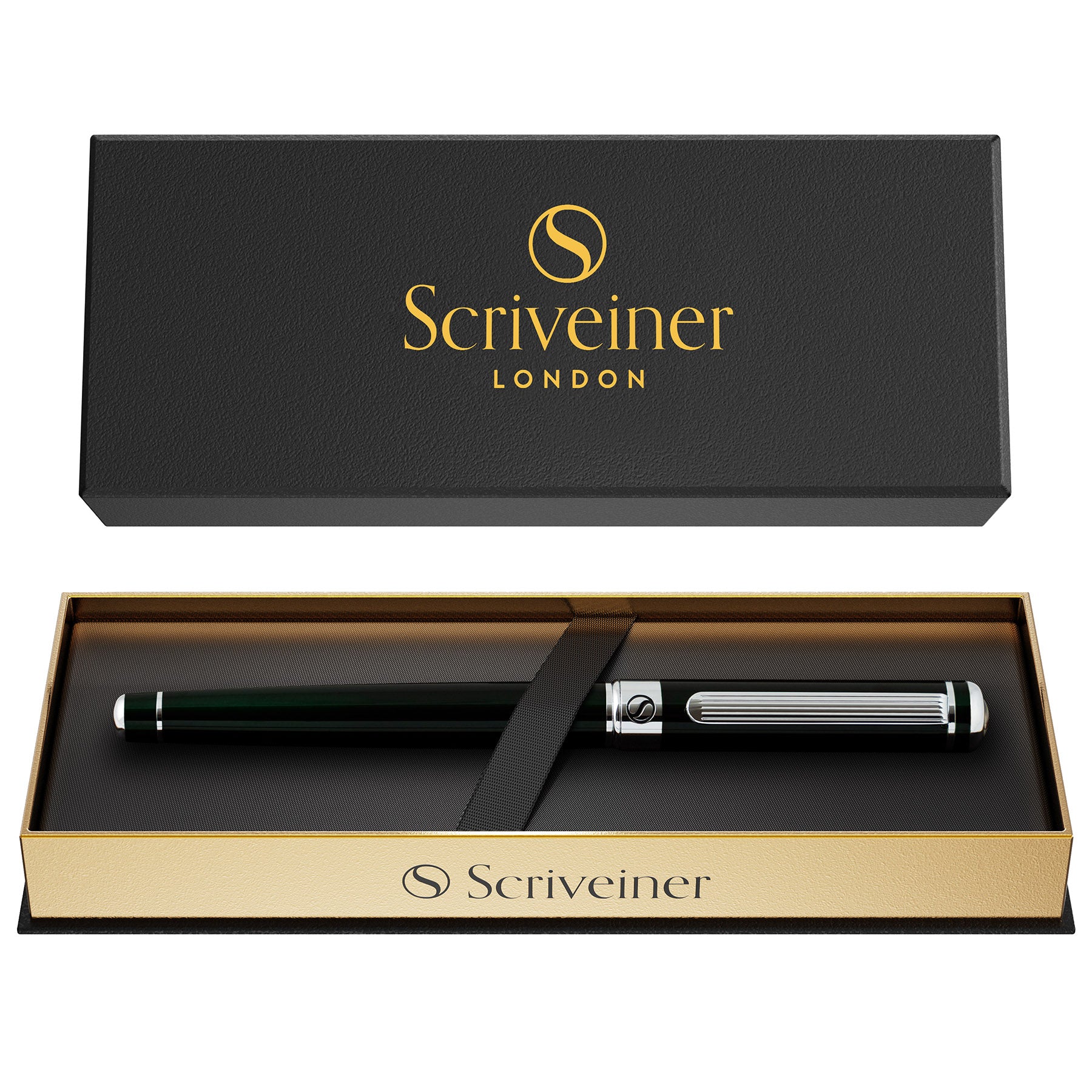 Classic Black Green Rollerball Pen