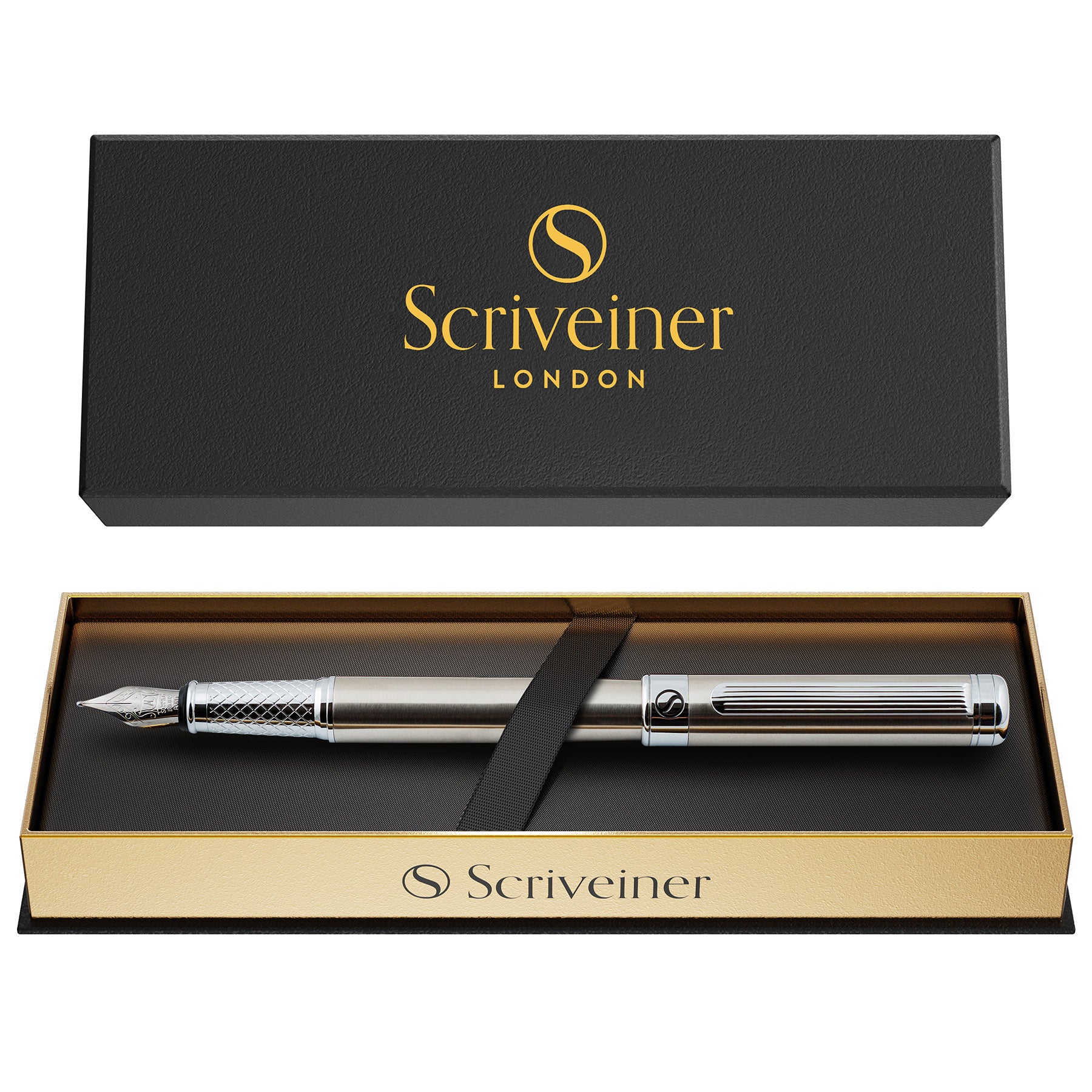 Classic Stainless Steel Fountain Pen - Fine Nib