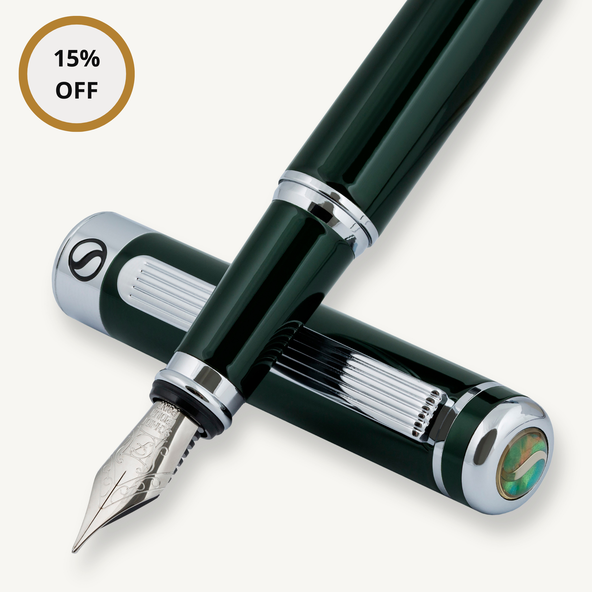 Classic British Racing Green Fountain Pen - Medium Nib