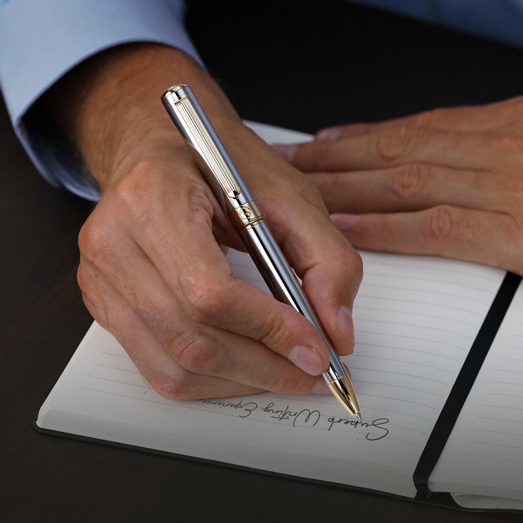 Scriveiner Classic Silver Chrome ballpoint Pen