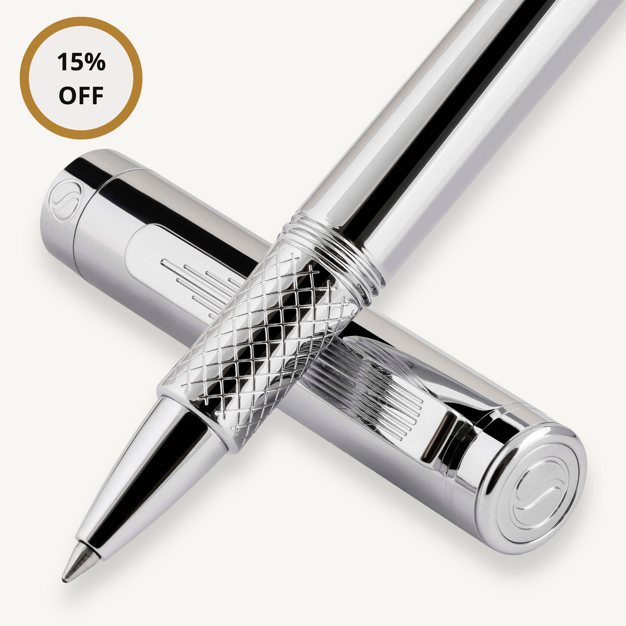 EDC Silver Chrome Rollerball Pen