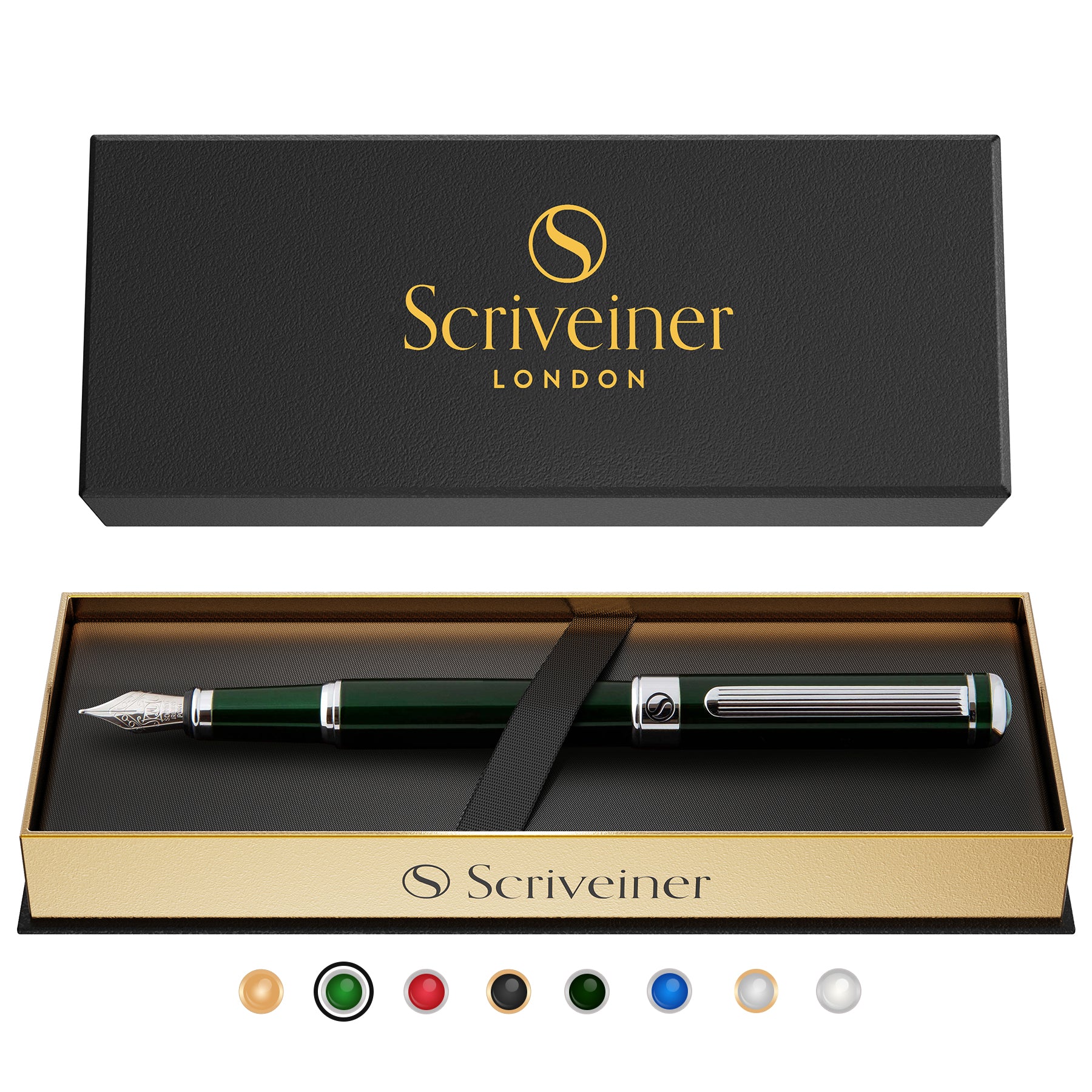 Scriveiner Classic British Racing Green fountain Pen - Fine Nib